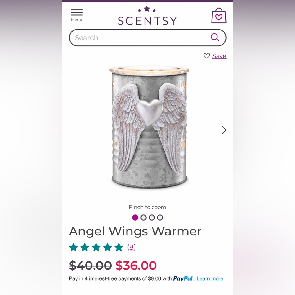 Scentsy Angel Wings Warmer
